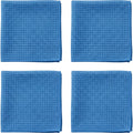 Kamxg Glassgrid Waffle-Weave Auto Glass Cloths 16 x 16 in Blue 4 Pack - Product view