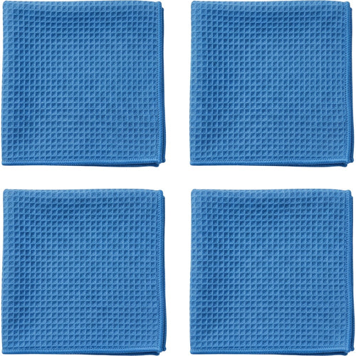 Kamxg Glassgrid Waffle-Weave Auto Glass Cloths 16 x 16 in Blue 4 Pack - Product view